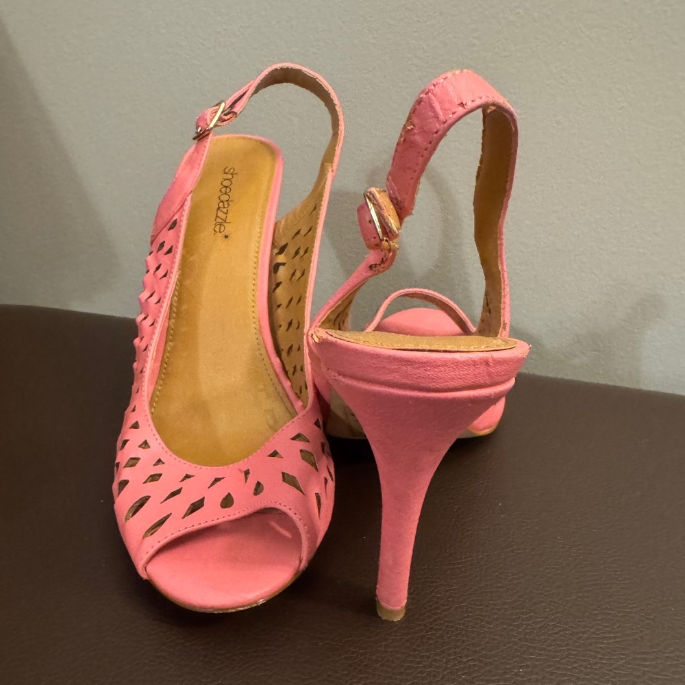 Pink Open Toed Heels